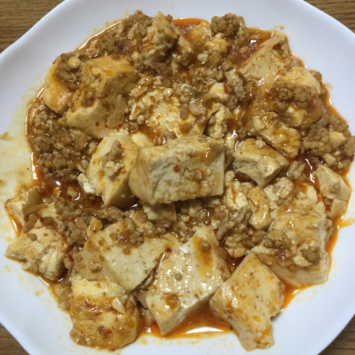 麻辣醤で四川風麻婆豆腐